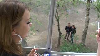Русские подружки пригласили парней в гости для ебли
